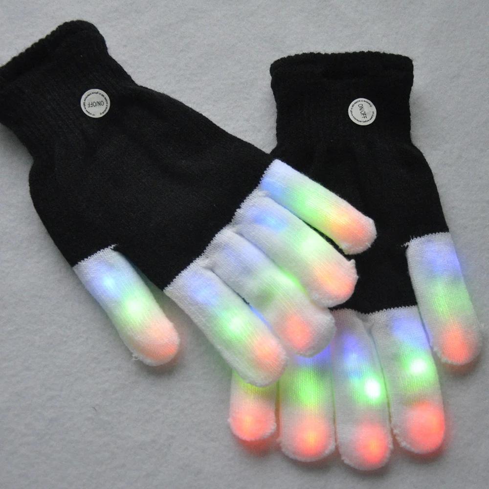 New Night Riding Gloves Warning Reflective Luminous Bar Street Dance Hand Shadow Dance Performance Fluorescent Glove